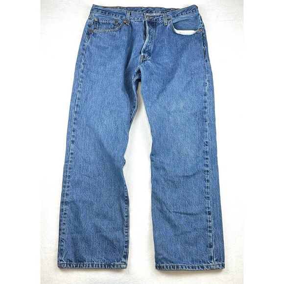 Levi’s 501xx Button Fly Blue Denim Y2K Jeans Men’s 36 x 30 Read - Picture 3 of 12